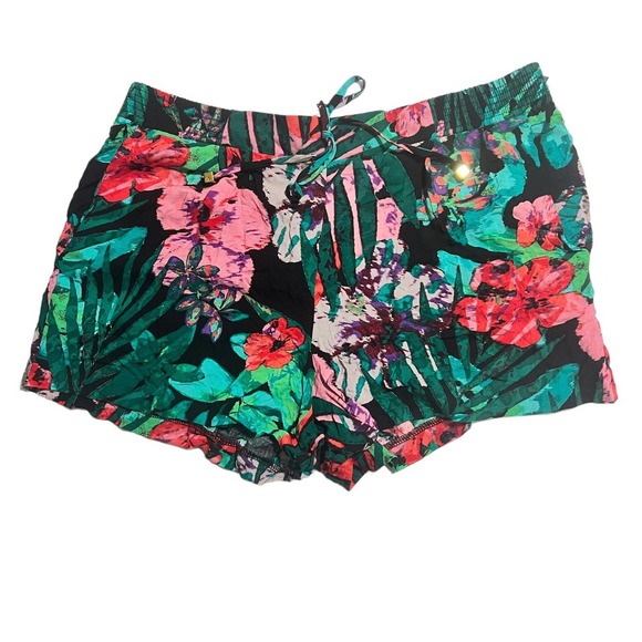 Thalia Sodi Tropical Print Pull On Shorts Large NWT - Picture 1 of 8